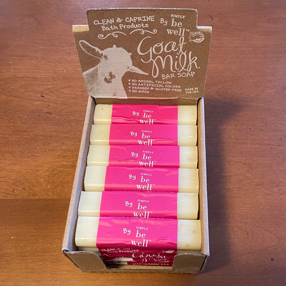 Six 4-oz Bars San Francisco Soap Company Goat Milk Bar Soap -Pomegranate & Oat